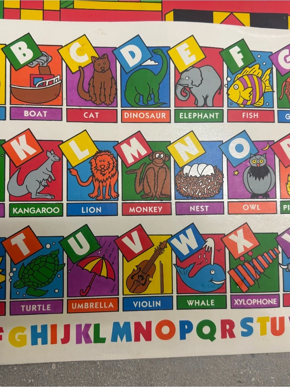 Educational Alphabet & Number Learning Poster for Kids - Multicolor